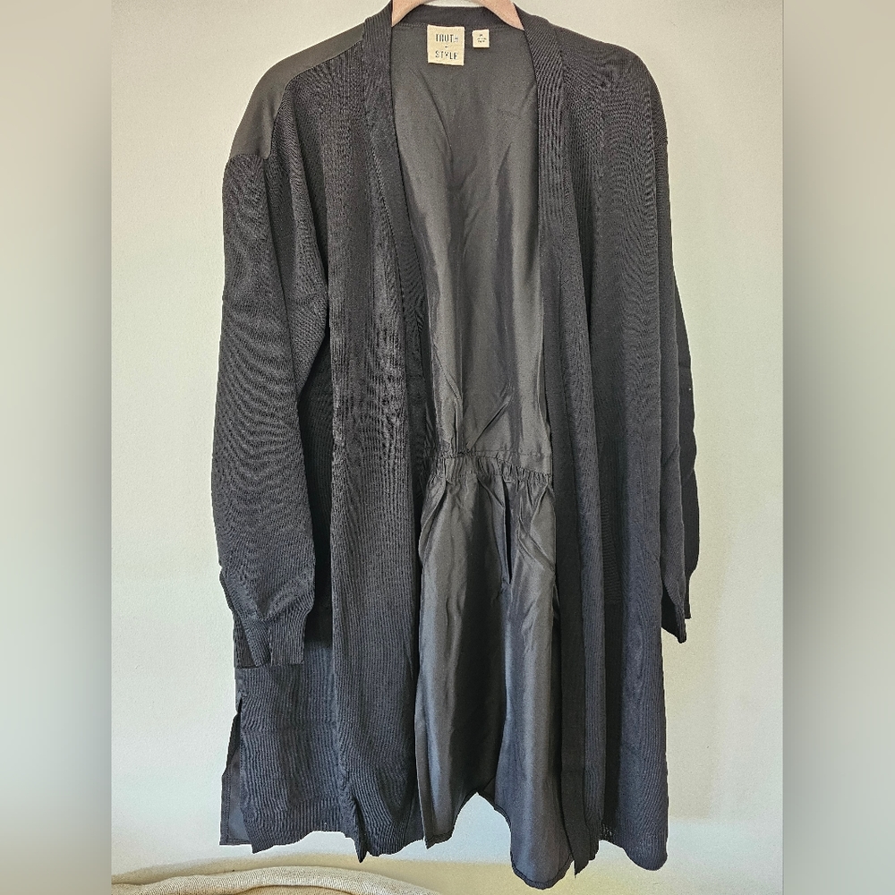 NWOT truth & style open front cardigan mixed media